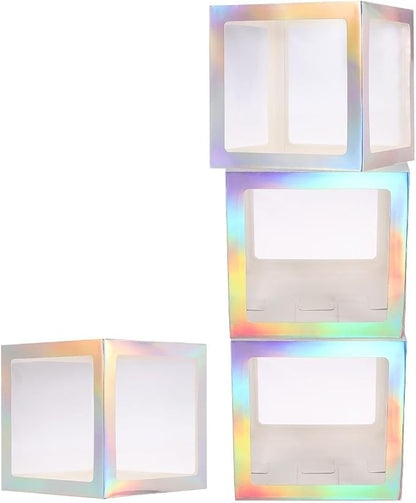 uxcell 5 Pcs Party Balloon Boxes, Transparent Balloon Boxes by uxcell