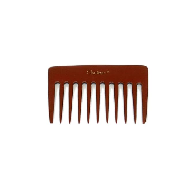 CHARLENE Handmade Bone Comb Anti-Static Chemical Heat Resistant Smooth Comb-out (#2463 Small Master Rake Styling Feathering)