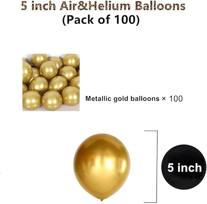 5 inch Metallic Gold Balloons - Image 2