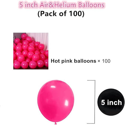 5 inch Hot Pink Party Balloons - Image 2