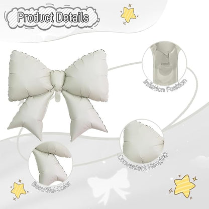 4pcs Jumbo Oversized Ribbon Balloons Coquette Bow Balloons Bow Party Coquette - Image 5