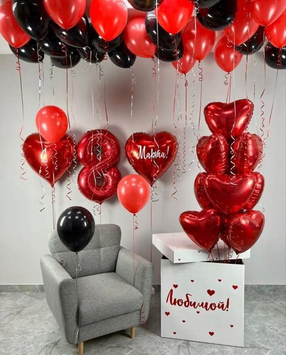 Red Number 8 Balloon 40 Inch, 8th Birthday Party Decorations Men Women | Foil - Image 8