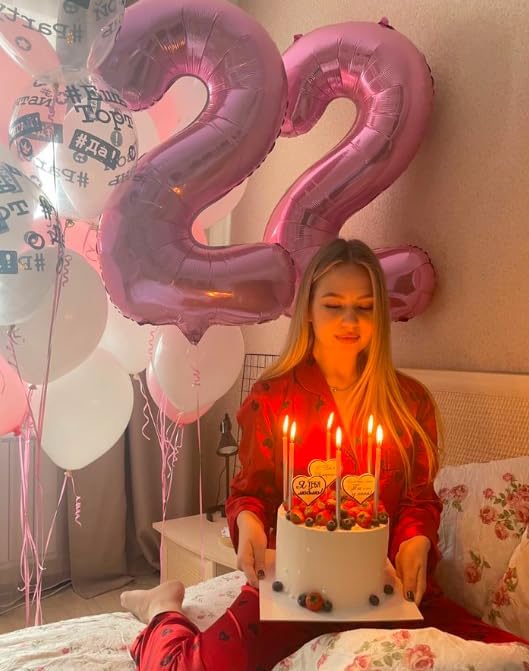 Pink Number 2 Balloon 40 inch, Balloon numbers party supplies, deco photo shoot - Image 7