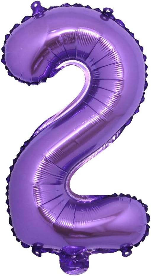 16 inch Purple Alphabet Letter and Number Balloons Set Package, Aluminum by RUIANSI