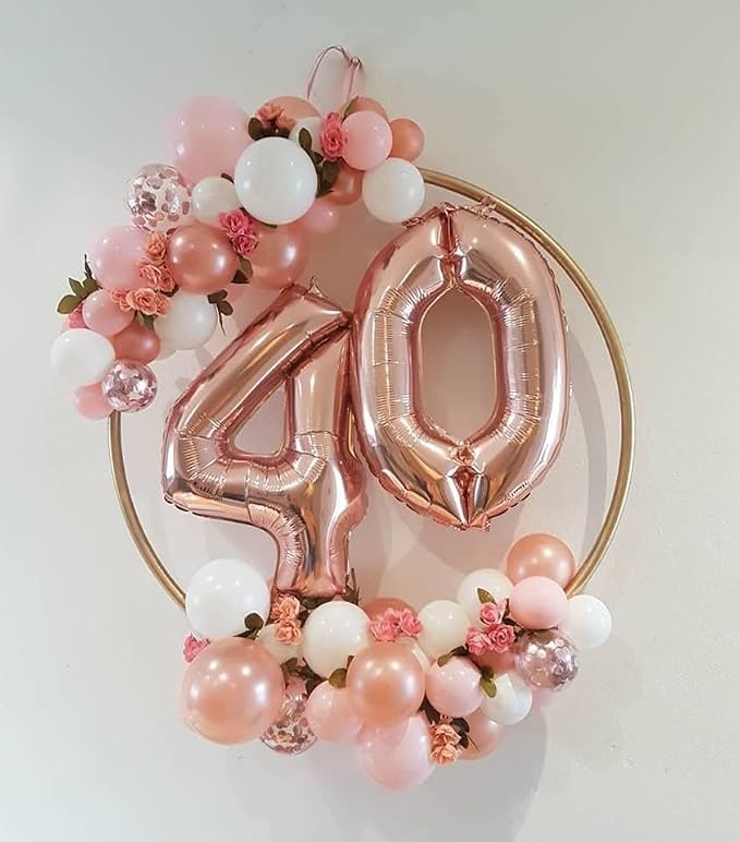 Number Balloons 40 Inch Rose Gold 3 Balloon - Image 2