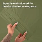 King Pillow Cases Set of 2 - Ultra Soft Hotel Quality Pillowcase Covers - Comfy, Cozy & Wrinkle Free - Shrinkage, Stain & Fade Resistant - Machine Washable Pillow Protectors - 2 Piece Set - Sage Green