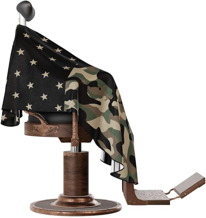 Professional Barber Cape - Hair Cutting Cape with Adjustable Neck Closure, Salon Quality Styling Cape for Hairdressers and Barbers - Army