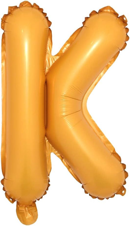 16" inch Single Orange Alphabet Letter Number Balloons Aluminum Hanging Foil by RUIANSI