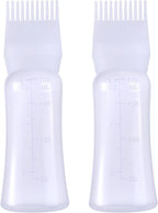 Root Comb Applicator Bottle 6 Ounce Hair Oil Applicator for Hair Dye, Hair Oiler Comb Bottle with Graduated Scale