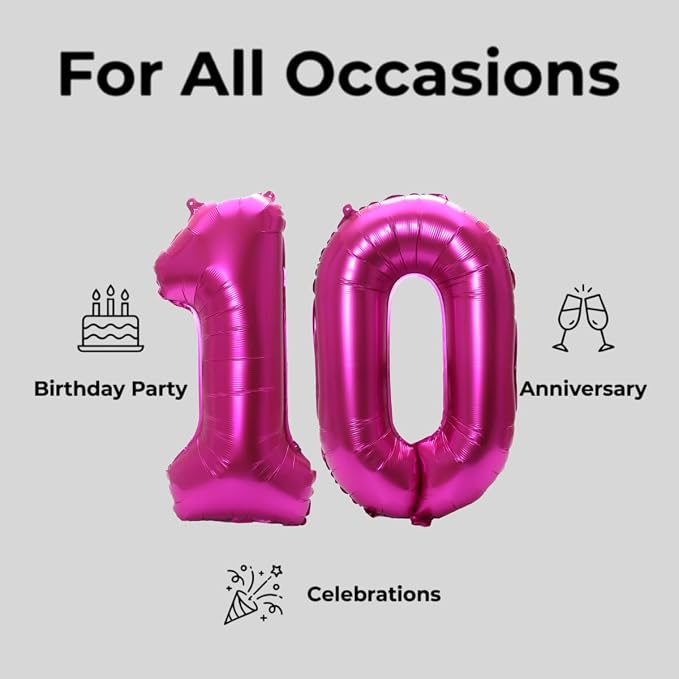 YPSelected 32 Inch Large Foil Helium Number Balloon Birthday Wedding Party 0-9 - Image 7