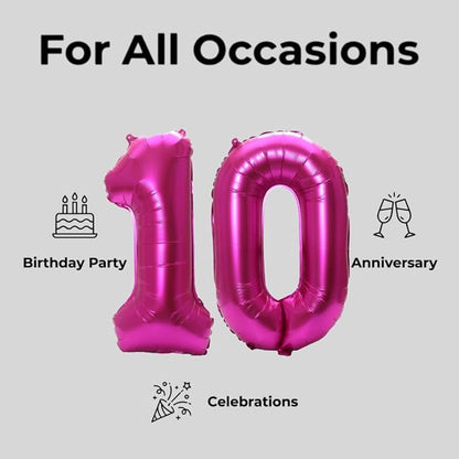 Number 10 Balloon Foil Mylar Balloons - Image 7