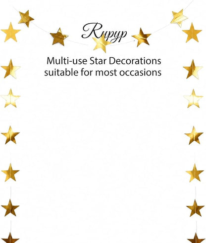 65Feet Gold Star Garland Banner - Image 2