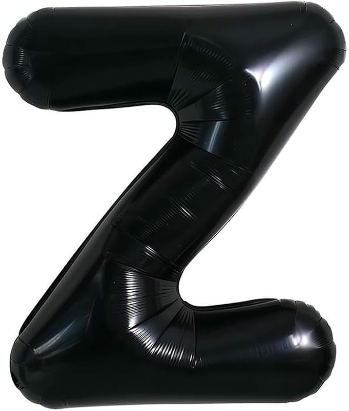 40 Inch Black Letter Z Foil Balloon, Large Jumbo Mylar Helium Alphabet Balloon by Unknown