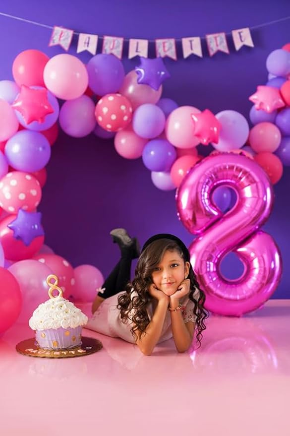 8 Balloon Number 40 Inch Hot Pink Balloons - Image 2