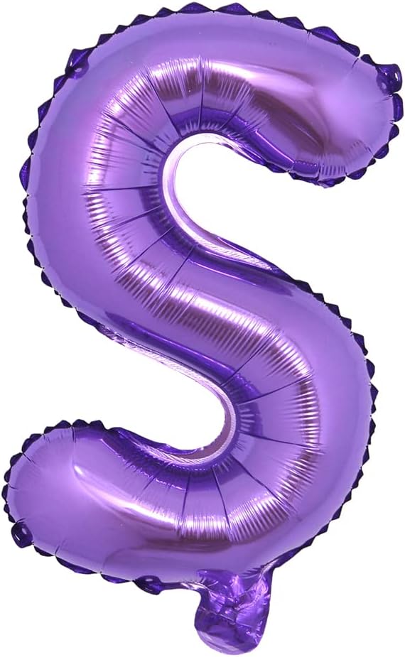 16 inch Purple Alphabet Letter and Number Balloons Set Package, Aluminum by RUIANSI