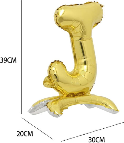 16" Standing Alphabet Letter and Number Balloons Aluminum Hanging Foil Film - Image 2