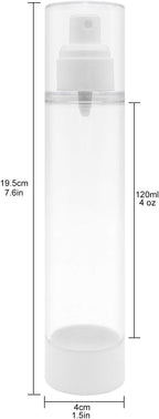 TRENDBOX 120ml / 4oz Airless Spray Bottle Refillable Travel Container for Cosmetic Makeup Water - 4 Pack