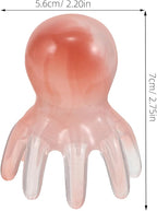 Mikinona Octopus Scalp Massager Comb 2Pcs, Manual Meridian Scalp Scrubber Claw Acupressure Tool for Head, Neck, and Back Massage, Pink Hair Care and Relaxation Device