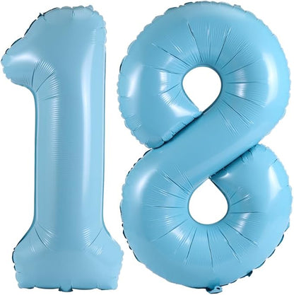 Number 18 Balloon Foil Mylar Balloons by YPSelected
