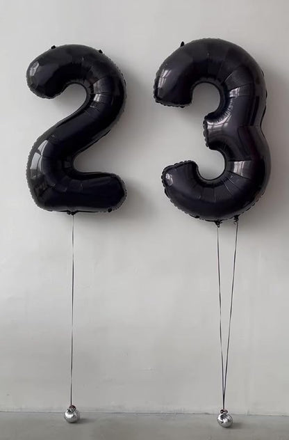2 Balloon 40 inch Black Number Balloons - Image 2