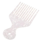 VOCOSTE Wide Tooth, Afro Hair Pick Comb, Hair Styling Tool for Men Women, Plastic, White, 4.8 Inch