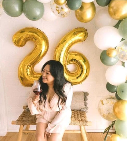 Gold Number 6 Balloon 40 inch, Balloon numbers party supplies, deco photo shoot - Image 8