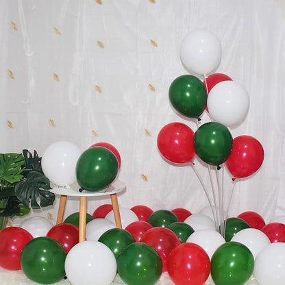 300 Pack Red Green and White Balloons by BAOKUANHU