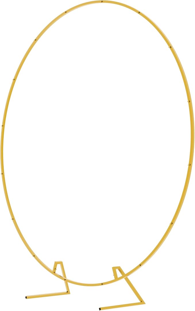 Round Backdrop Stand 6.6FT Gold Metal Circle Balloon Arch Frame | Metal Circle - Image 2