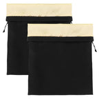 Segbeauty Black Velvet Drawstring Bags with Satin Liner, 2pack 15.7x11.8 Large Hair Dryer and Garment Organizer Bag, 40x30cm Velvet Jewelry Pouches Drawstring Gift Bags Travel Organizer Bag for Blow