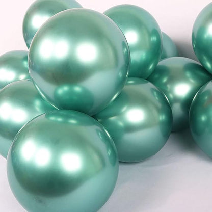 12 Inch Metallic Green Balloons, Baby Shower, Graduate Party Decorations - Image 3