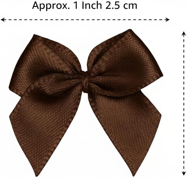 100 Mini Satin Ribbon Bows, Small Bows - Image 2