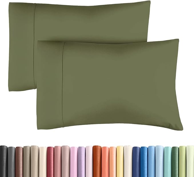 King Pillow Cases - 2 Pack - Super Soft Pillowcase Covers - Envelope Enclosure - Hotel Quality Pillow Protectors - Wrinkle Free, Shrink & Stain Resistant - Machine Washable - 20" x 40" (Sage Green)
