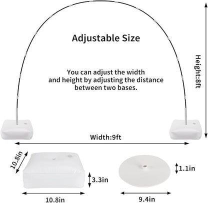 RUBFAC Balloon Arch Kit, 8ft Tall & 9ft Wide Adjustable Balloon Arch Frame Stand - Image 3