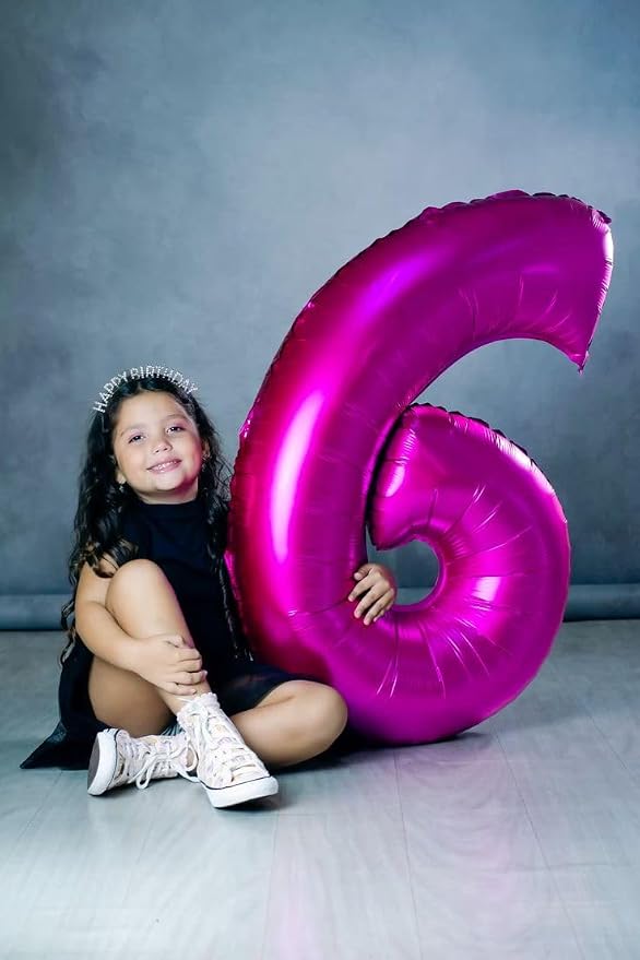 Number Balloons 40 Inch Rose Purple 5 Balloon - Image 2