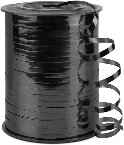 Black Curling Ribbon, 1/5" Wide x 500 Yards Christmas Curling Ribbons by KMERLIFE