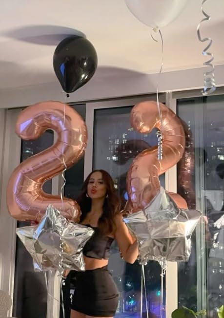 Big 40 Inch Rose Gold 2 Number Balloon Birthday Decoration, Rose Gold Number 2 - Image 4