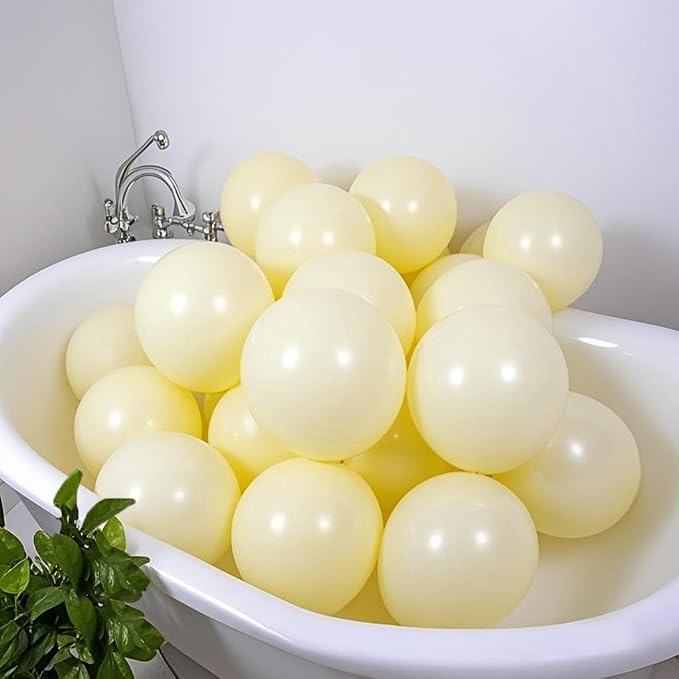 Pastel Yellow Balloons 145pcs Different Sizes 18 12 10 5 Inches Light Yellow - Image 5