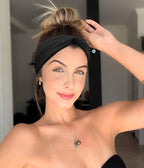 Turban Headbands for Women Boho Wide Women's Headbands for Hair Non Slip Twist Head Bands Headwraps Short Hair Stretchy Thick Fashion Accessories, Solid Color