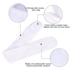 Facial Spa Headbands 4 PCS, Makeup Shower Bath Wrap Sport Headband Terry Cloth Stretch Towel with Magic Tape (White)