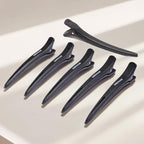 Professional Hair Clips For Styling,With Anti Slip Teeth Duck Billed Hair Clip,6pcs Upgraded Non deformable professional hair clips For Salons Men And Women Long Hair,Black 4.7Inch Long