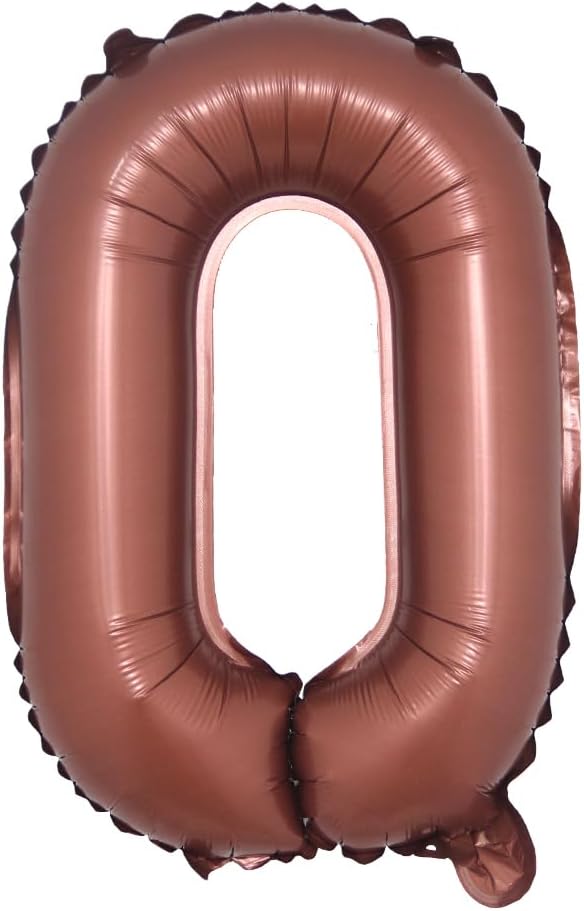 Chocolate Color Letter Number Foil balloons 1pc 16inch Alphabet Digital by RUIANSI