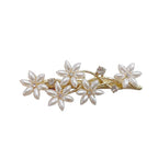 Pearl Flower Hair Clips Petal Duckbill Clip Gold Hair Clip for Wedding Brides Bridesmaid Pearl Pins Clips for Party Wedding Daily