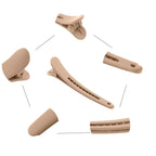YISSION 12 PCS No Crease Duck Billed Hair Clips for Styling Sectioning, 3.1 Inch Matte Alligator Hair Barrettes Khaki for Women Girls