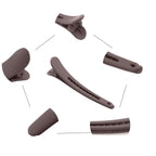 12 PCS YISSION 3.1 Inch Matte Alligator Hair Clips Barrettes, No Crease Duck Billed Clips for Sectioning & Styling Accessories for Women Girls Coffee