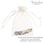 French Amie Oblong Handmade 3.5" Celluloid Automatic Hair Clip Barrette French Hair Clip for Girls Strong Hold Hair Clips for Women No Slip Durable Paris Hair Accessories, Made in France (White Tokyo)