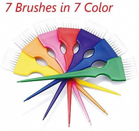 PERFEHAIR Small Hair Coloring Dye Mixing Tint Bowls and Brush Kit - Set of 7 Rainbow Colors | 6.8 fl oz per Bowl