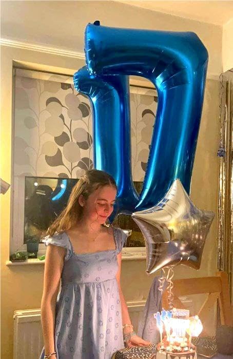 Navy Blue Number 7 Balloon 40 inch, 7th Birthday Party Balloons Decorations | - Image 4