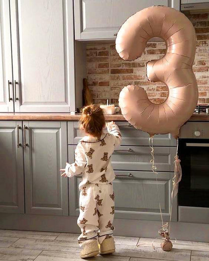 2 Balloon Number 40 Inch Light Brown Balloons - Image 3