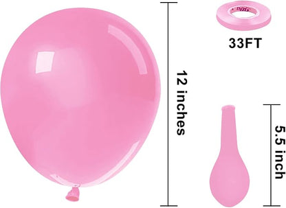 KBZVNAF Pink Latex Party Balloons 50 Pack 12 inch | Light Pink Helium Matte - Image 2
