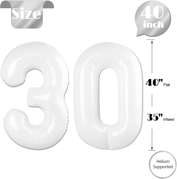 White 30 Balloon - Image 5
